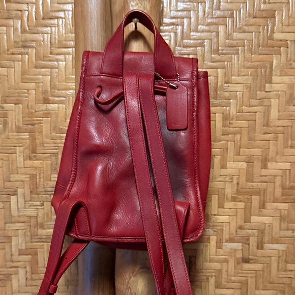 Coach vintage Red Leather Backpack main image 10